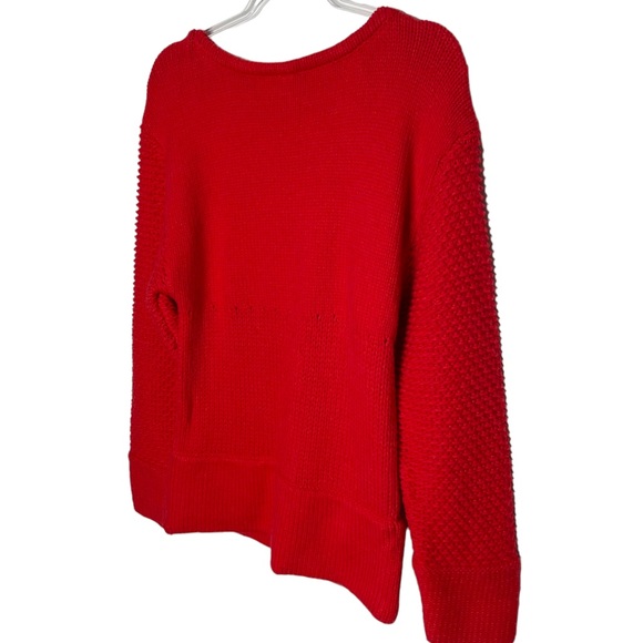 Helmut Lang | NWT Chunky Wool Knit Sweater in Opacity Intarsia Vein Red Small - Picture 8 of 8